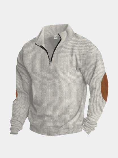 Quarter Zip Corduroy Pullover - Cross & Crown