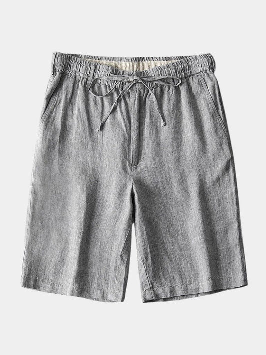 Gris Mariner Linen Shorts - Cross & Crown