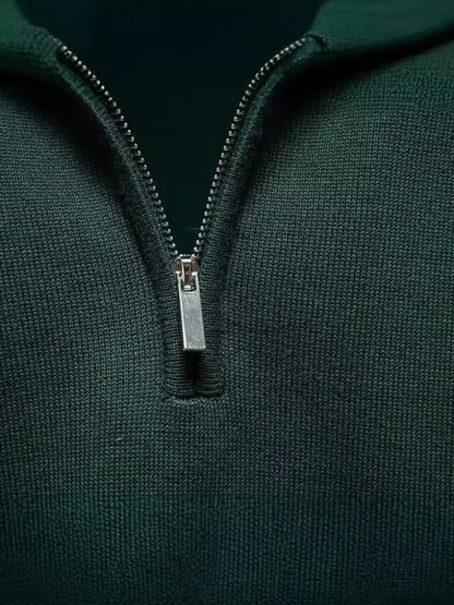 Essential Quarter-Zip Jumper Sweater - Cross & Crown