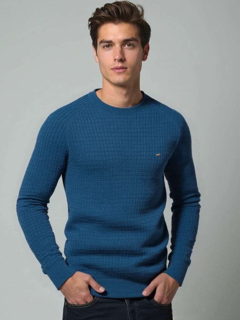 Crew Neck Knitwear Jumper Sweater - Cross & Crown
