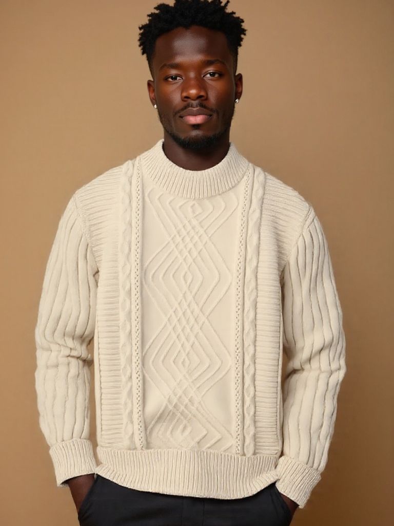 Minimalist Textured Sweater - Cross & Crown