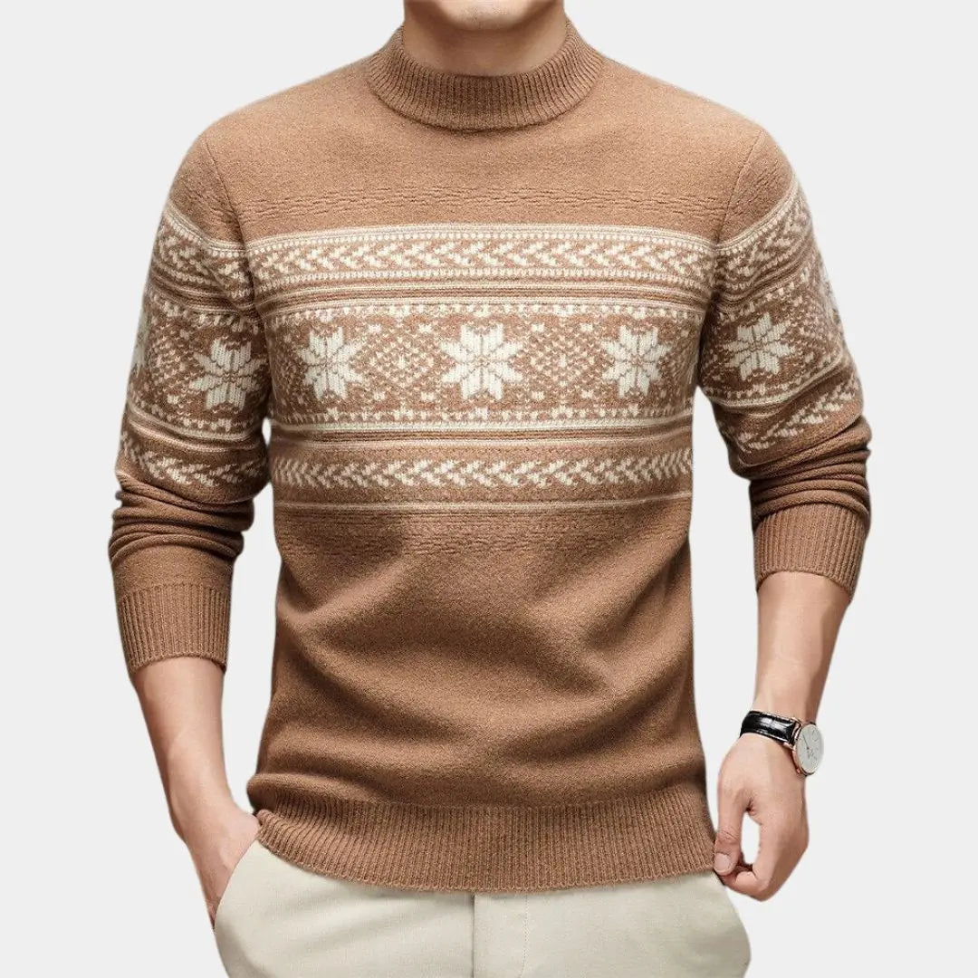 100% Wool Fair Isle Pullover Sweater Jumper - Cross & Crown Cross & Crown