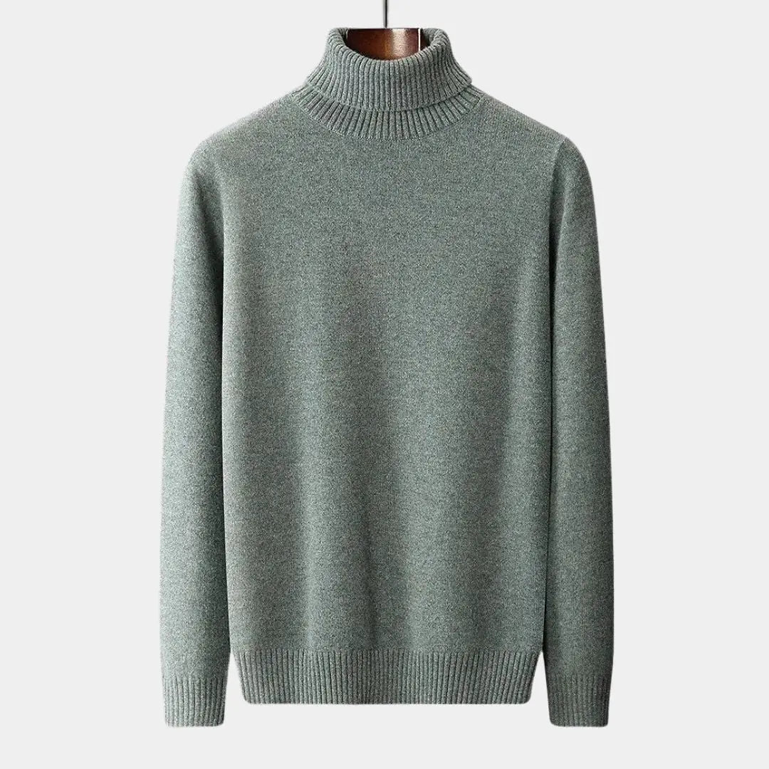 100% Merino Wool Turtleneck Sweater - Cross & Crown Cross & Crown