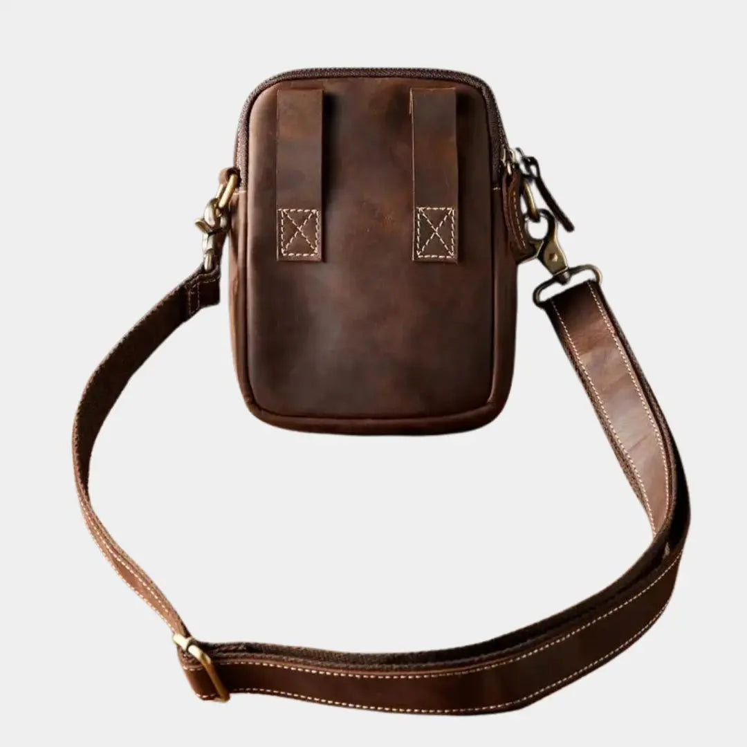 Retro Leather Men's Shoulder Bag - Cross & Crown Cross & Crown