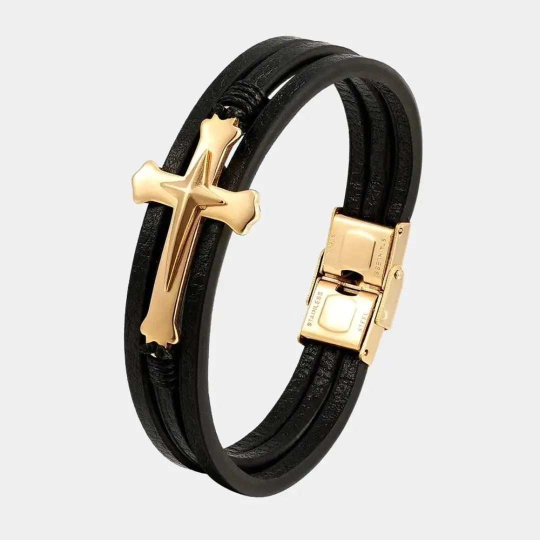 Multi Layer Prayer Cross Bracelet - Cross & Crown Cross & Crown