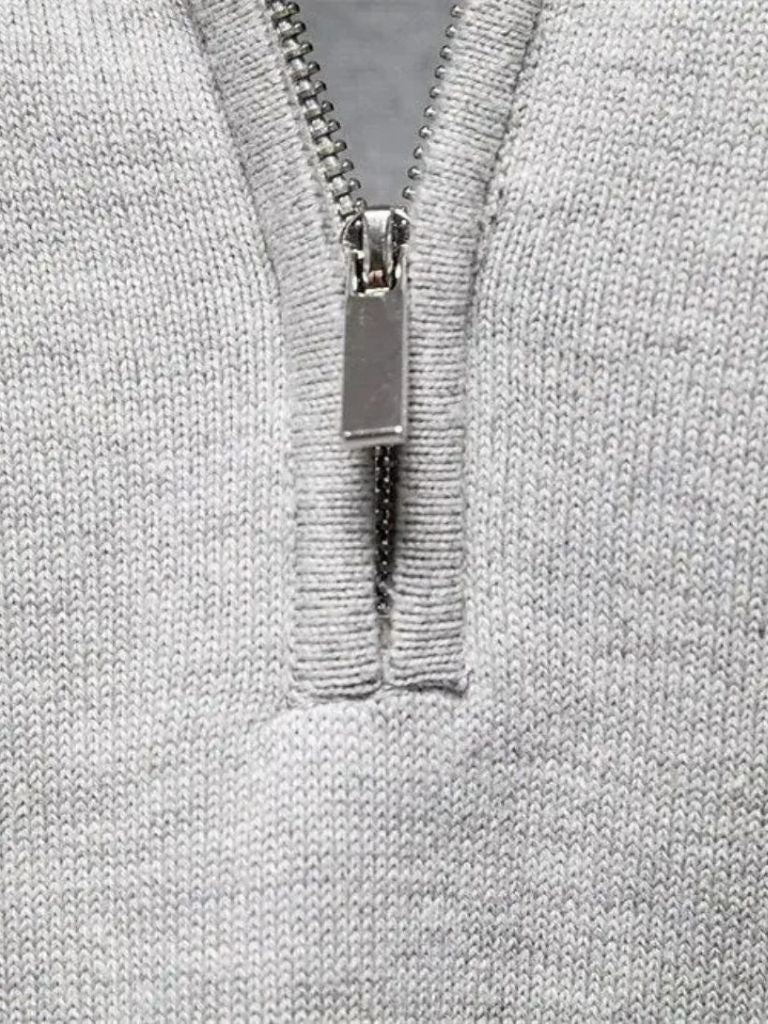 Half Zip Knitwear Pullover Sweater - Cross & Crown