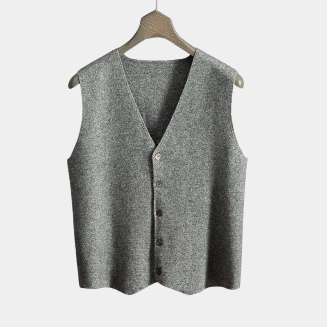 Cashmere Cardigan Vest  - Cross & Crown Cross & Crown