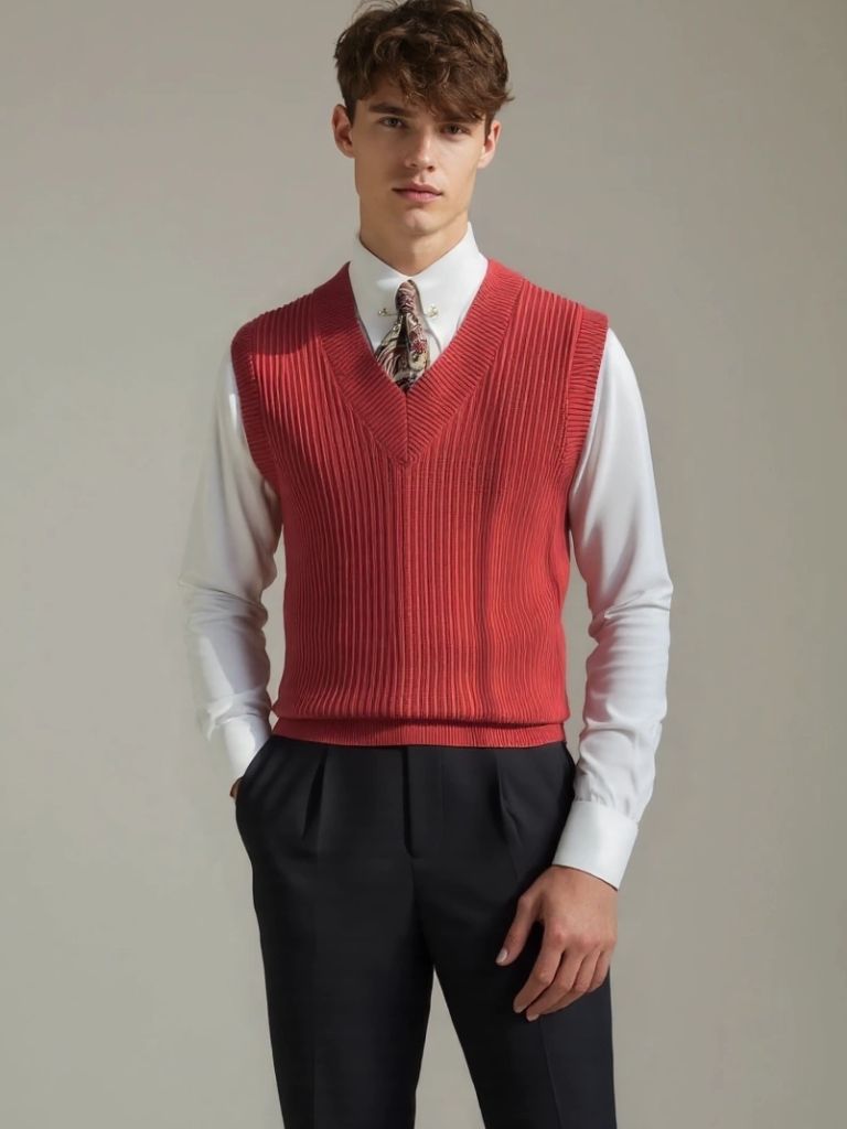 Knit Vest Waistcoat - Cross & Crown