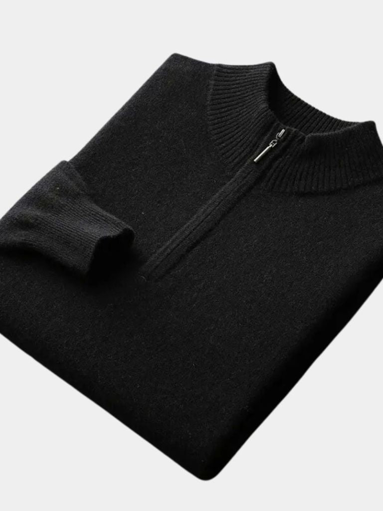 Merino Half Zip Sweater - Cross & Crown