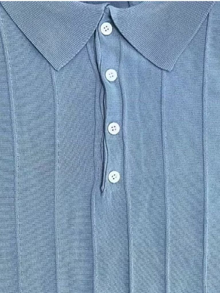 Polo lavorata a maglia - <tc>Cross & Crown</tc>