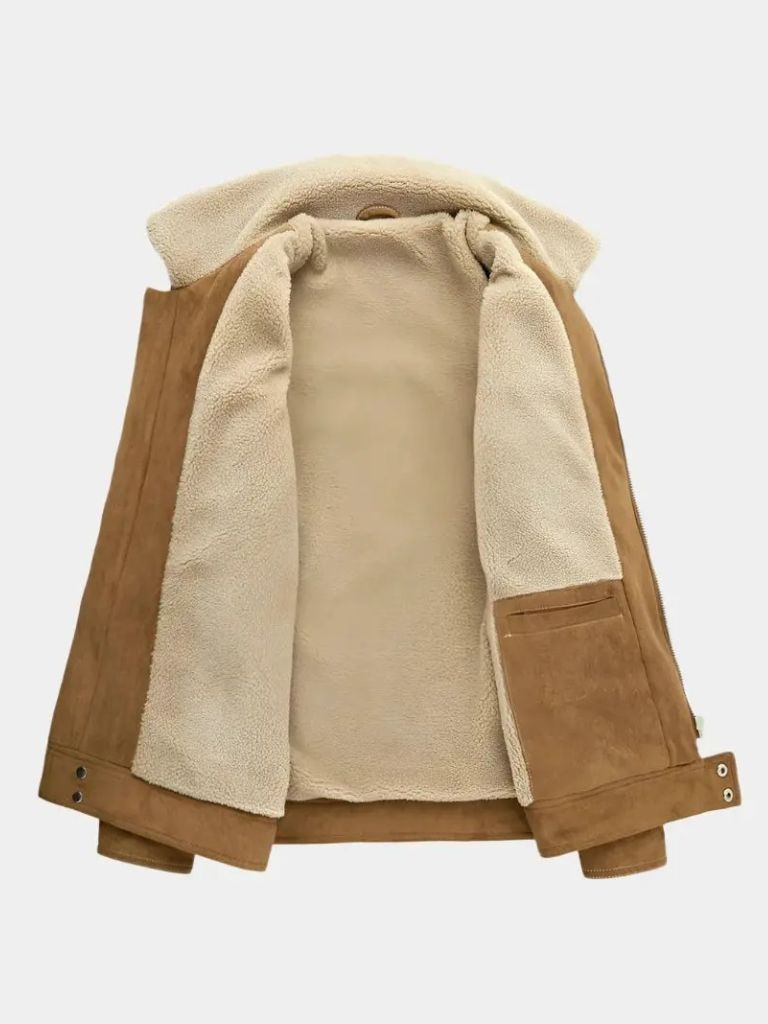 Essential Fleece Suede Jacket - Cross & Crown