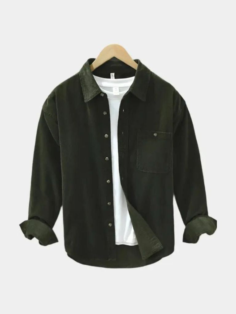 Camisa casual de pana - <tc>Cross & Crown</tc>