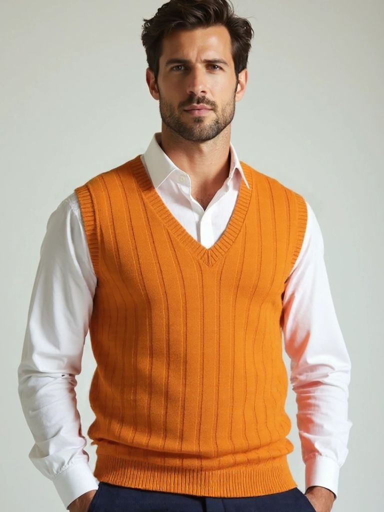 100% Merino Wool Pullover Sweater Vest - Cross & Crown