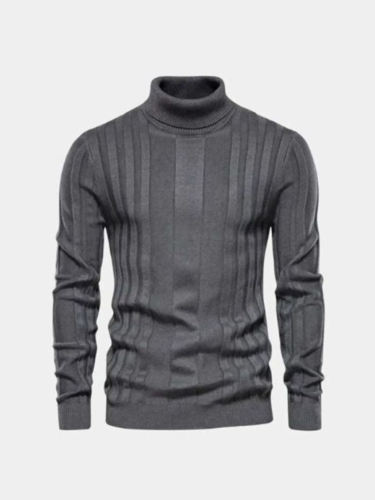 Turtleneck Knitwear Pullover Sweater - Cross & Crown