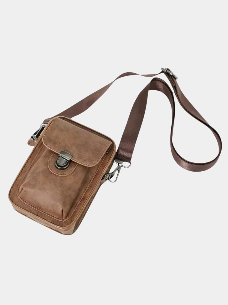 Vintage Mini Leather Crossbody Shoulder Bag - Cross & Crown