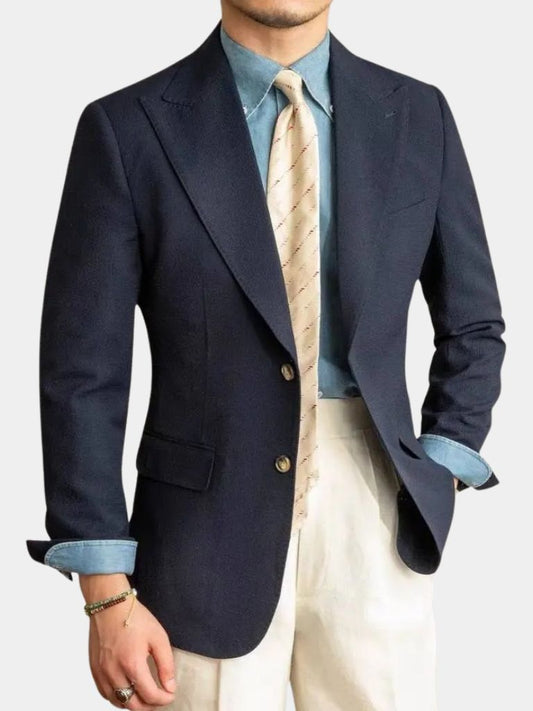 Essential Nautical Seersucker Blazer - Cross & Crown