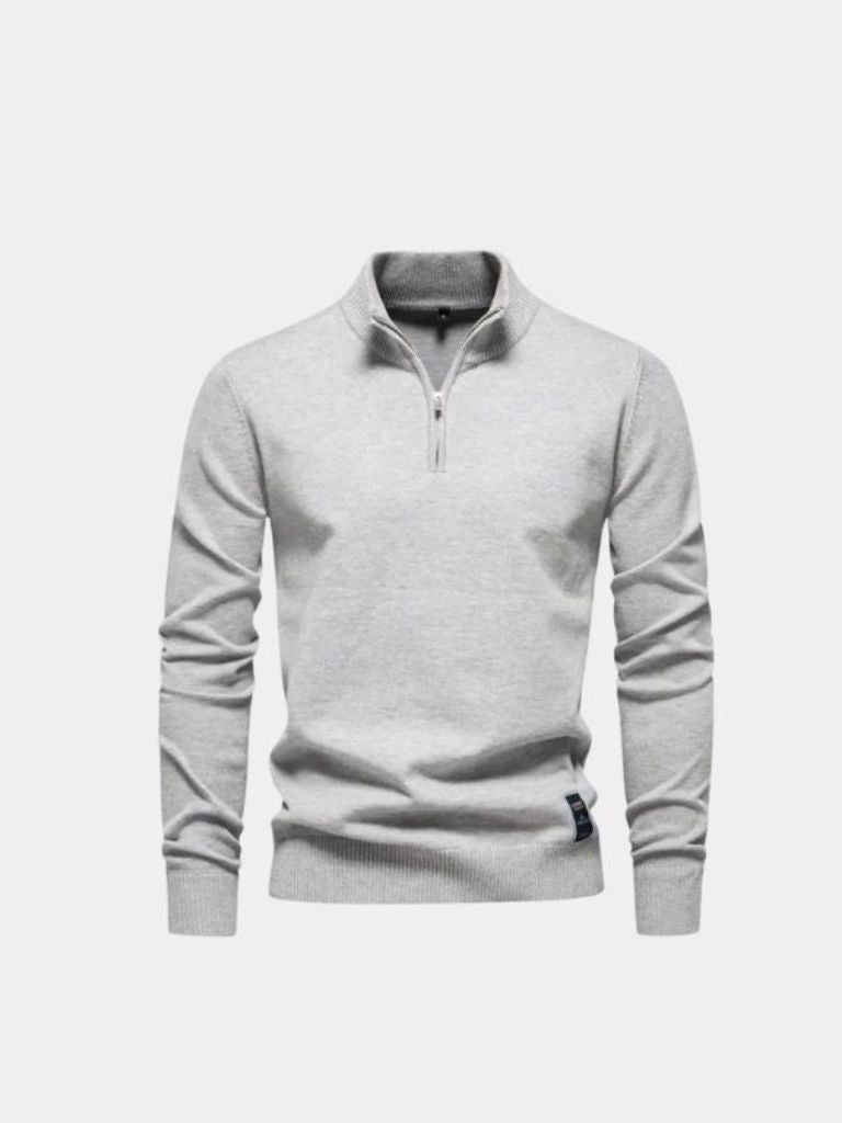 Half Zip Knitwear Pullover Sweater - Cross & Crown