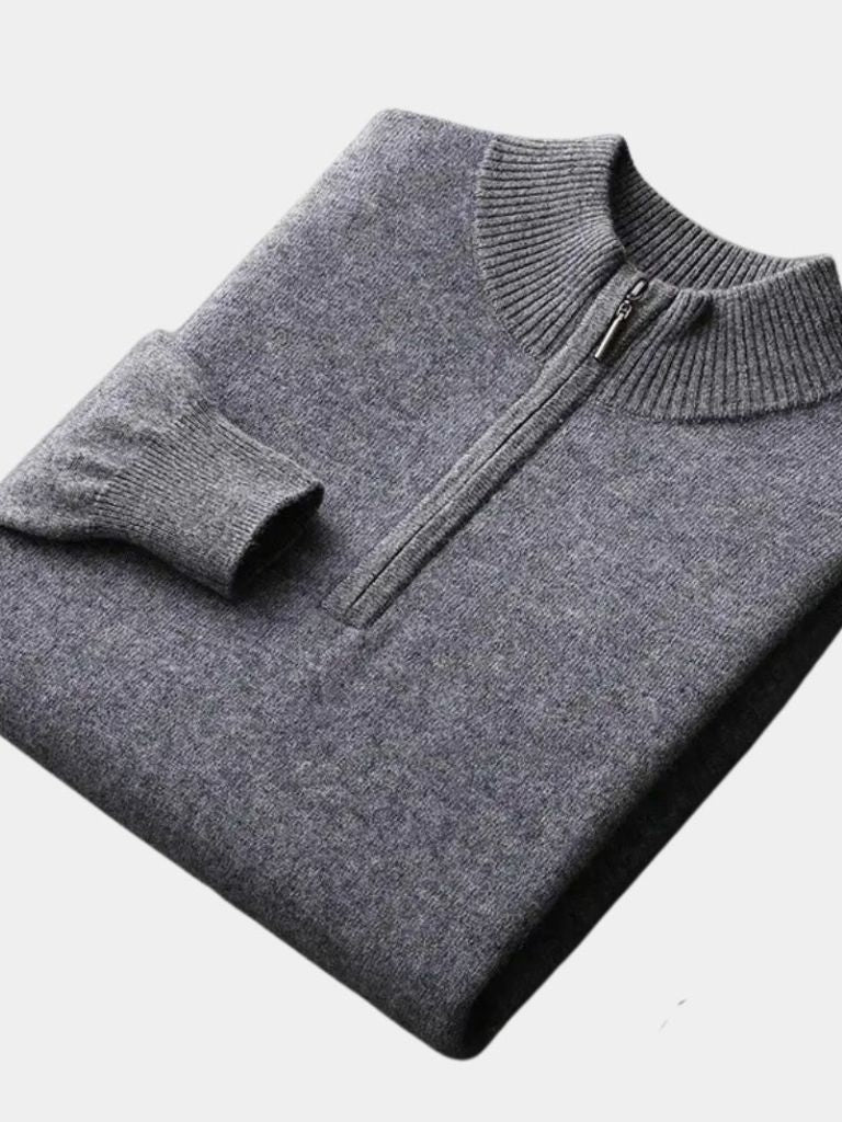 Merino Half Zip Sweater - Cross & Crown