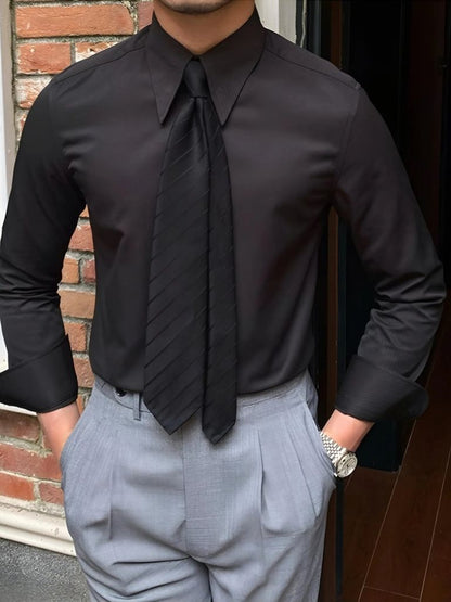 Elegant Spearpoint Collar Shirt - Cross & Crown