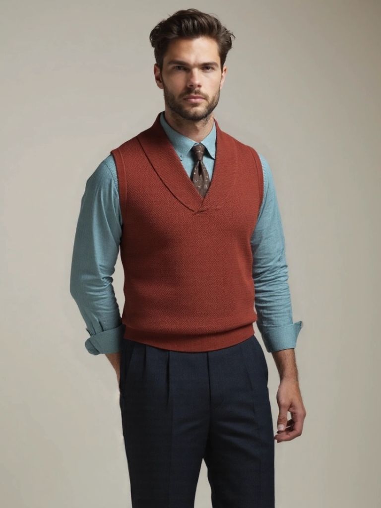 Britische Strickweste Waistcoat - <tc>Cross & Crown</tc>