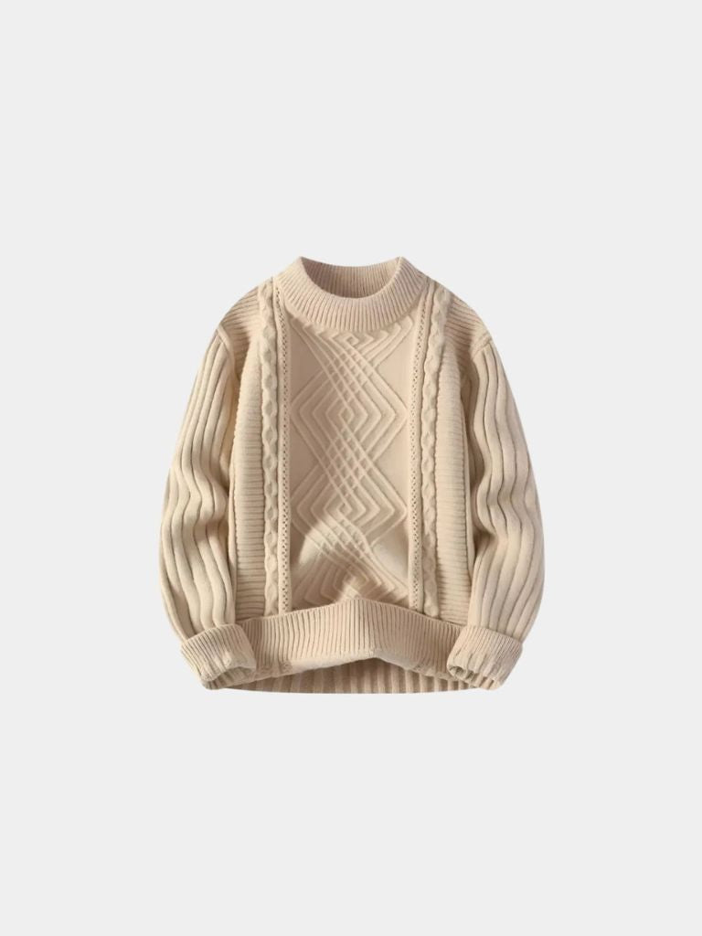 Minimalist Textured Sweater - Cross & Crown