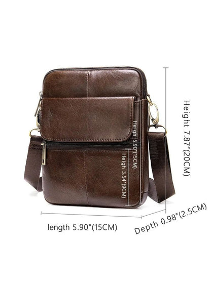 Essential Leather Shoulder Bag - Cross & Crown
