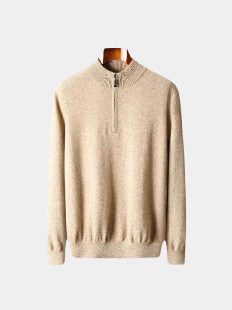 Merino Half Zip Sweater - Cross & Crown