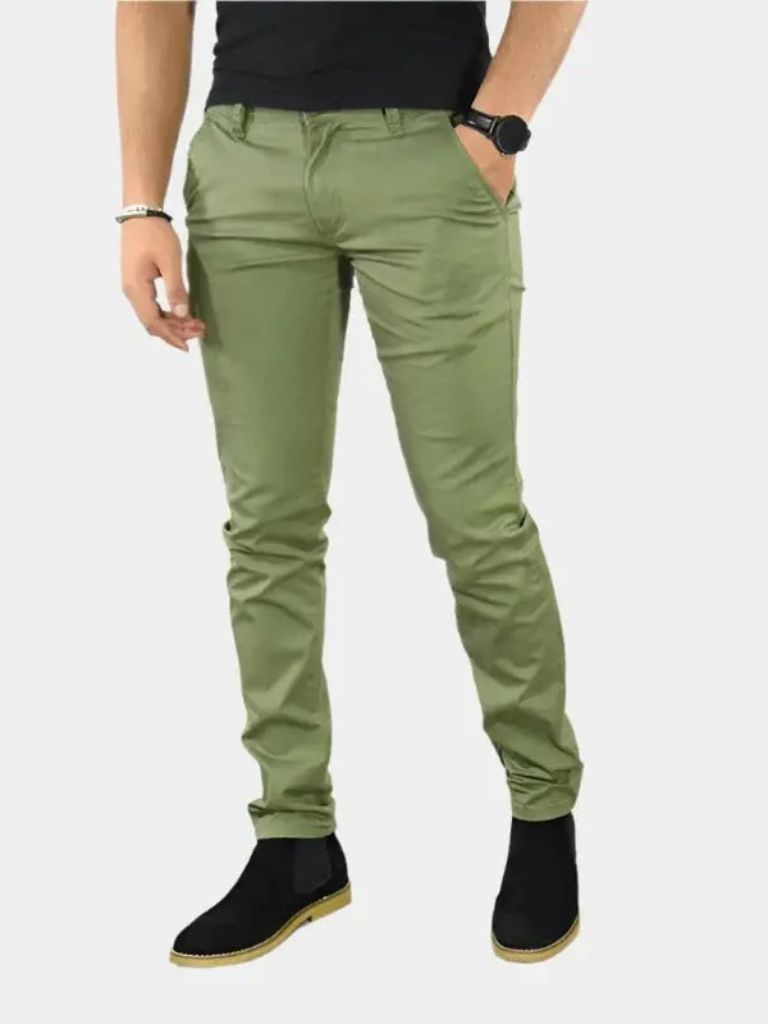 Essential Slim Fit Straight Trousers - Cross & Crown