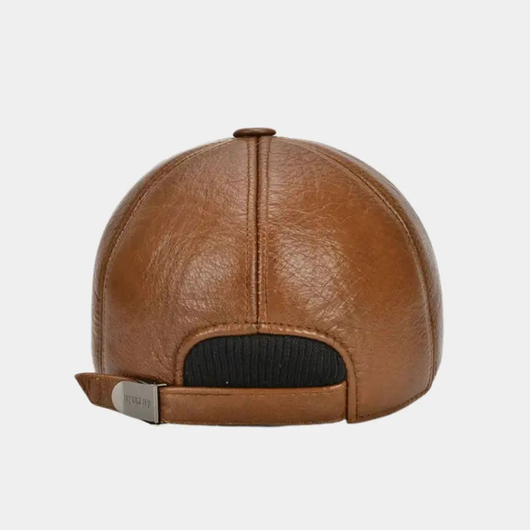 2024 Adjustable Men's Genuine Cowhide Leather Baseball Cap for Fall Winter Outdoor Sports Hat Men Real Cowhide Leather Caps Cross & Crown