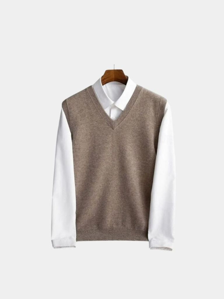 100% Merino Wool Sweater Vest - Cross & Crown