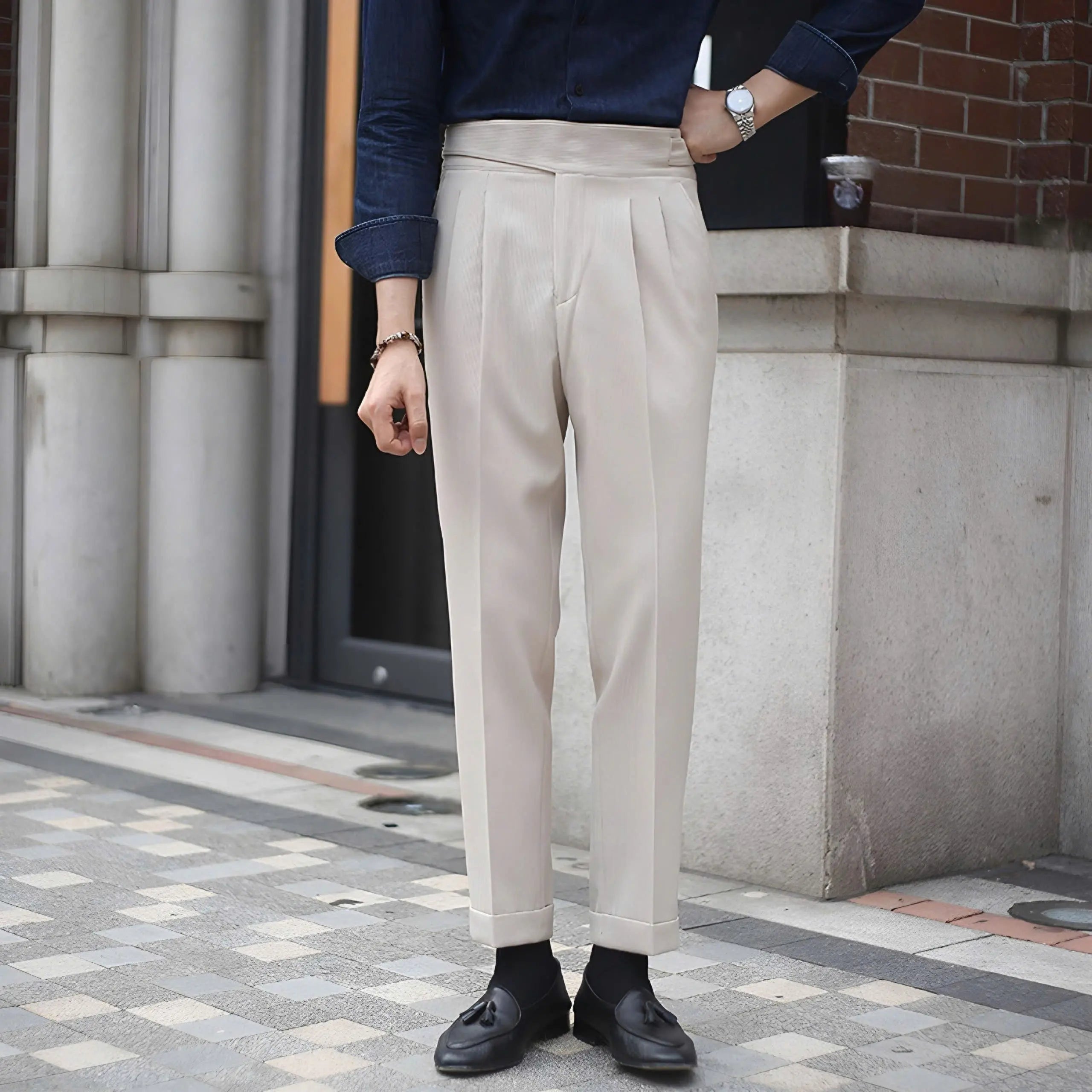 Corduroy Elegant Trousers - Cross & Crown Cross & Crown