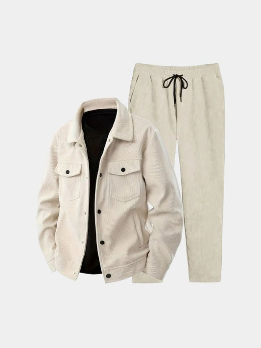 Ivory Corduroy Set - Cross & Crown