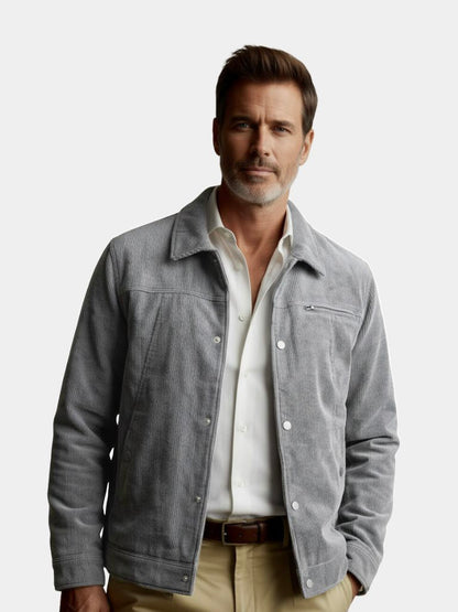 Minimalist Corduroy Sherpa Jacket - Cross & Crown