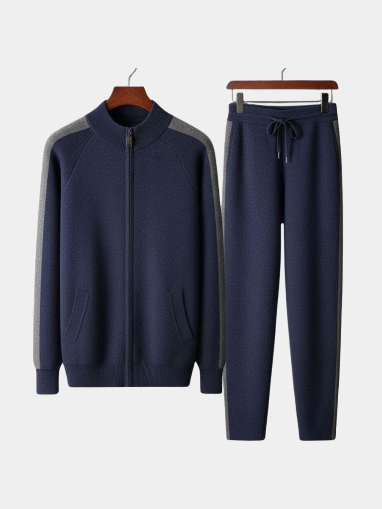 Navy Heritage Cashmere Set – Cross & Crown