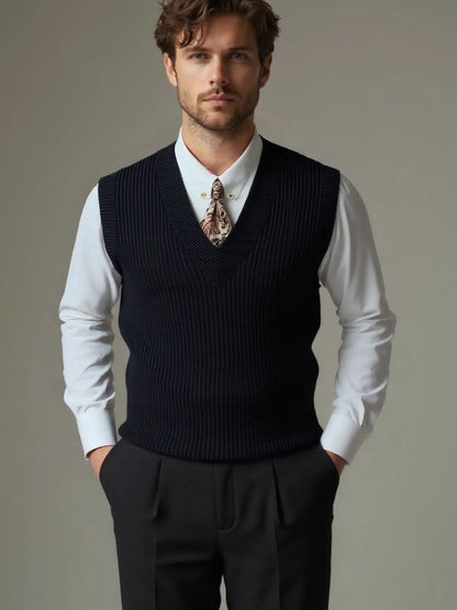 Knit Vest Waistcoat - Cross & Crown