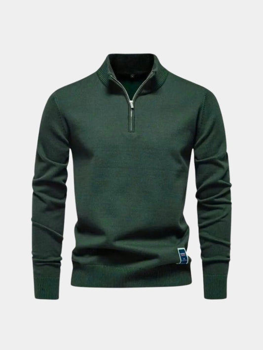 Essential Quarter-Zip Jumper Sweater - Cross & Crown