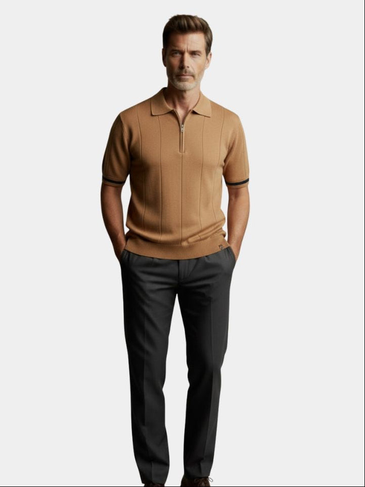 Royal Zip Polo – Cross & Crown