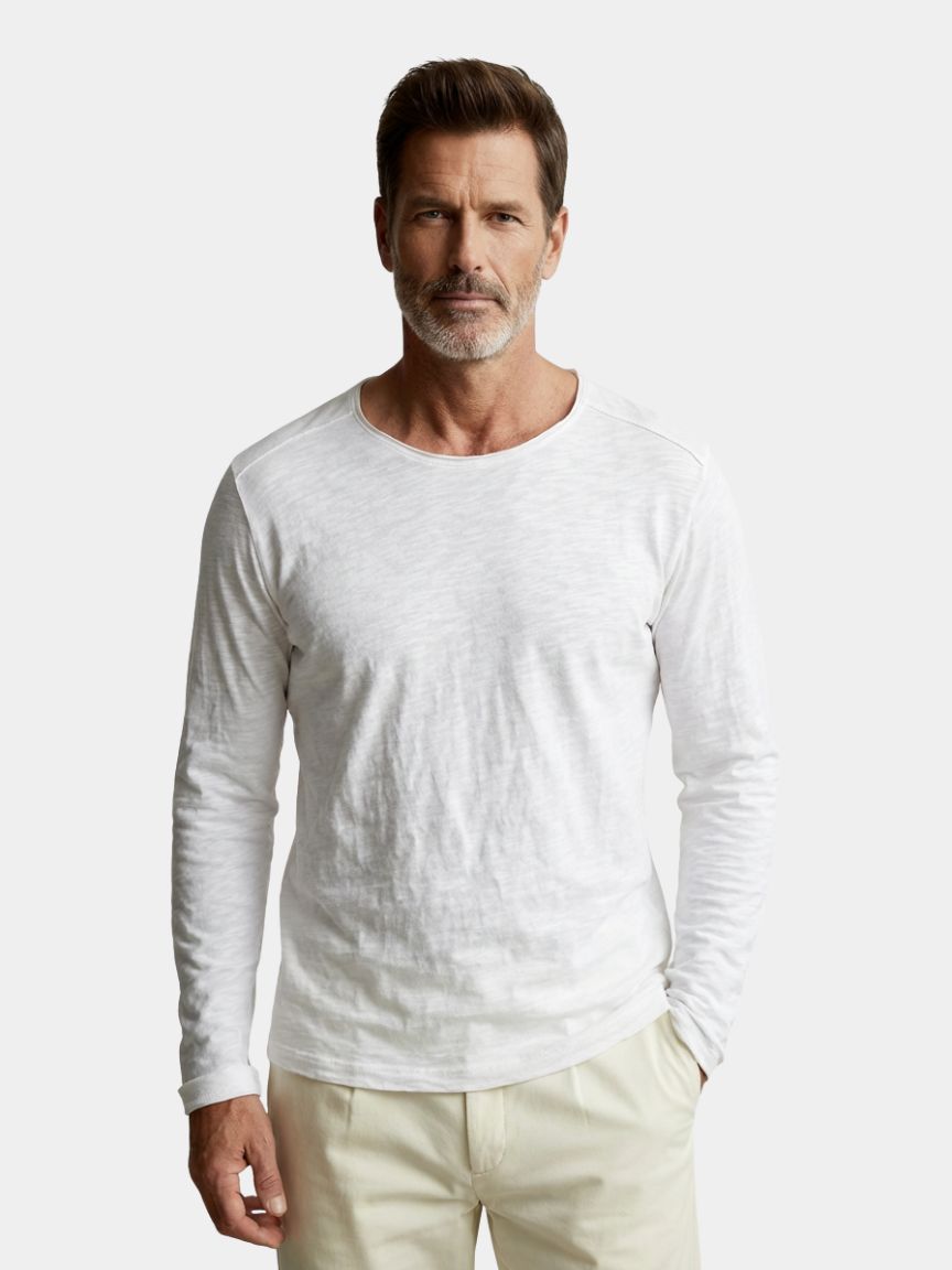 Essential Vintage Cotton Long Sleeve Tee - Cross & Crown