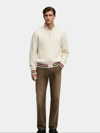 Essential Half Zip Turtleneck Sweater - Cross & Crown