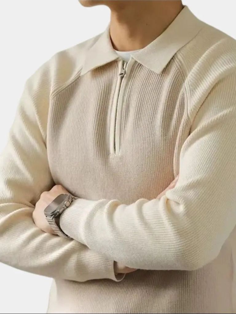 Raglan Quarter Zip Sweater - Cross & Crown