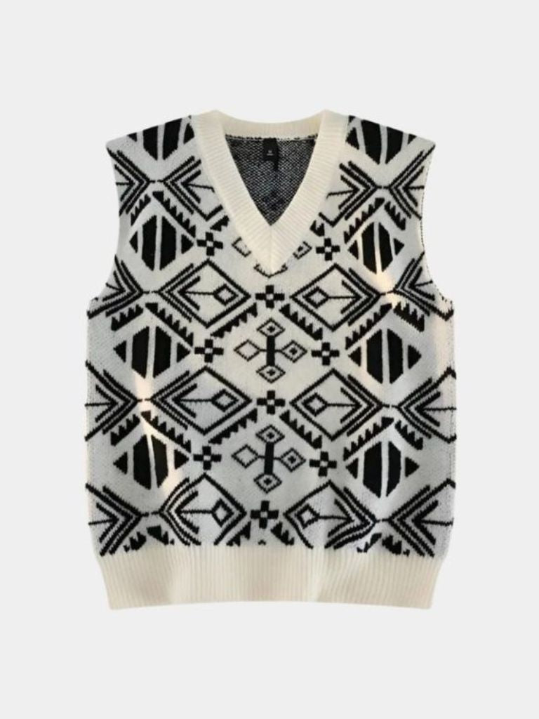 Academic Retro Knit Vest - Cross & Crown