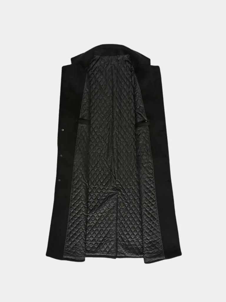 Mens Wool Blend Trench Coat - Cross & Crown