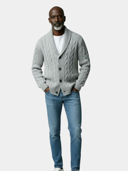 Men's Elegant Knit Cardigan - Cross & Crown