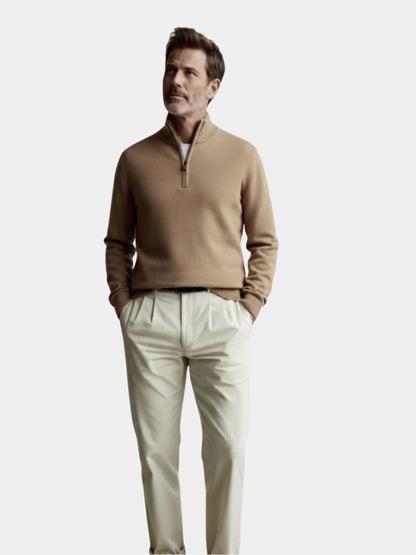 Merino Half Zip Sweater - Cross & Crown