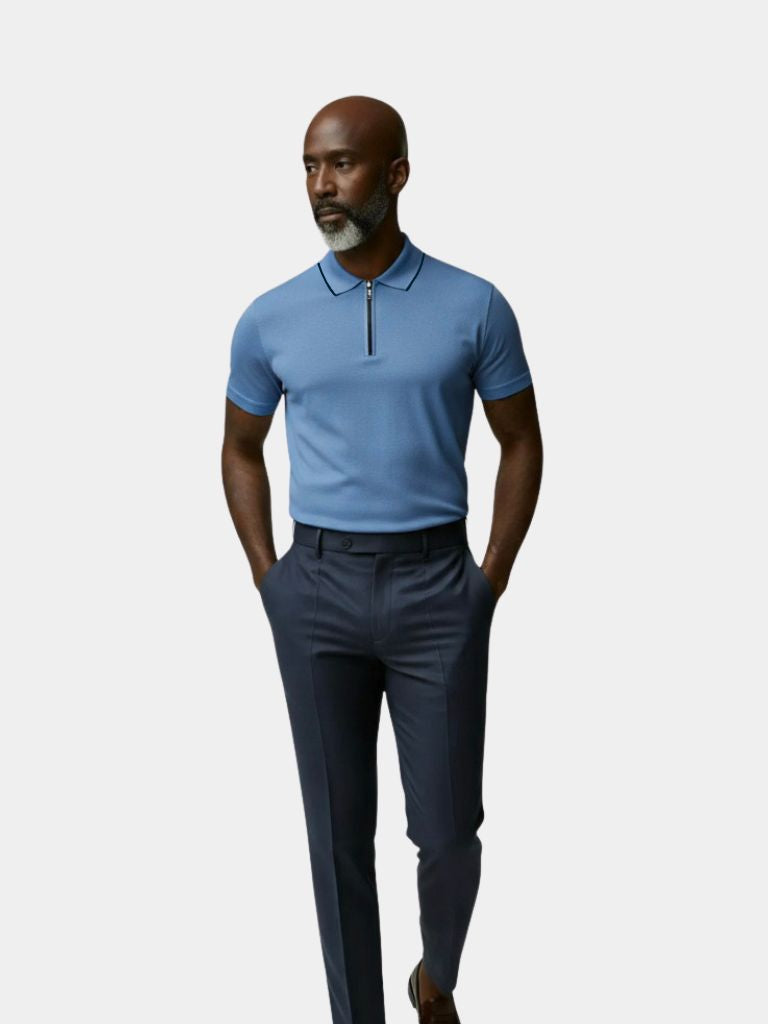 Regis Quarter Zip Polo – Cross & Crown