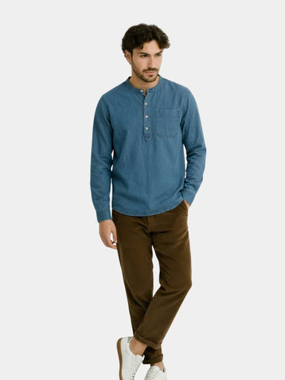 Nash Henley Long Sleeve Shirt – Cross & Crown