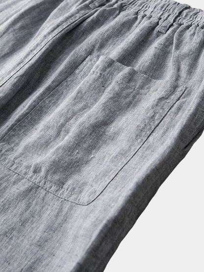 Gris Mariner Linen Shorts - Cross & Crown