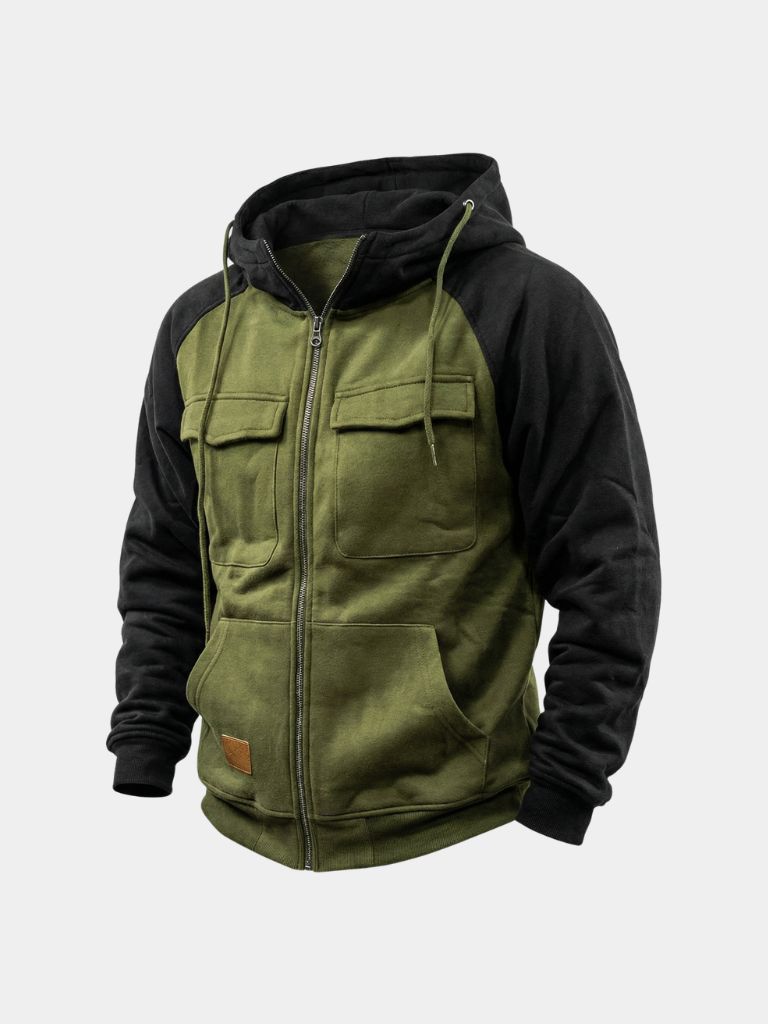 Cargo Trek Zip Hoodie - Cross & Crown