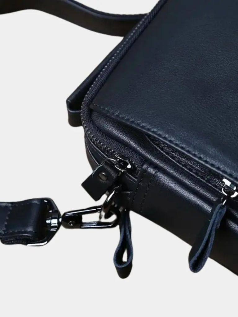Leather Men's Shoulder Bag - Cross & Crown