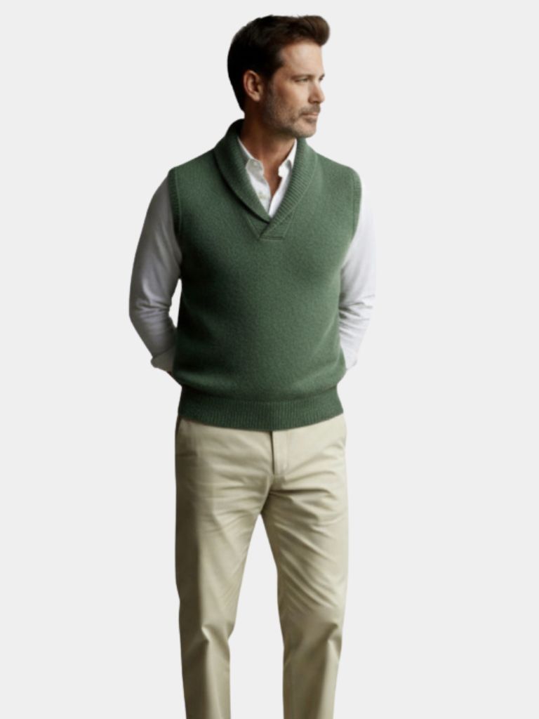 British Knit Vest Waistcoat - Cross & Crown